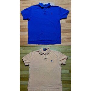 Lot of 2 Polo Ralph Lauren Classic Fit Polo Shirts Mens Large L Cotton
